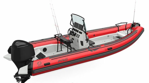 Zodiac Pro 7 Mørkegrå/Rød Hypalon